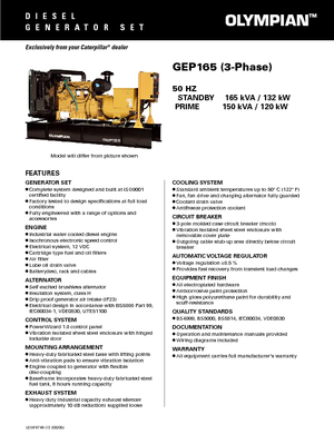 Generatori diesel Olympian GEP 165