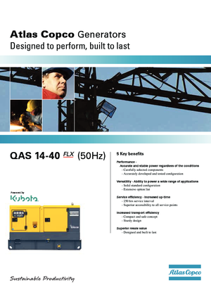 Generatori diesel Atlas Copco QAS 20 KDS FW