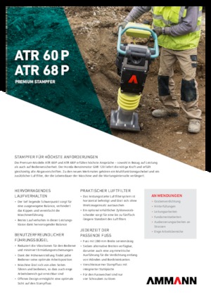 Costipatori Diesel e Benzina Ammann ATR 68 P