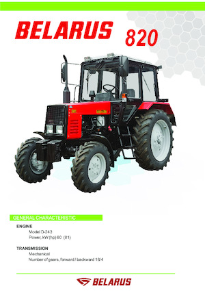 Trattori con trazione 2D Belarus 820