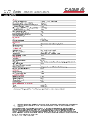 Trattrici agricole - trazione a 4 ruote Case IH CVX 1170 Profi