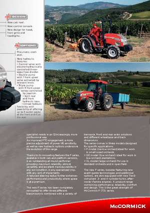 Trattrici agricole - trazione a 4 ruote McCormick F 120 XL