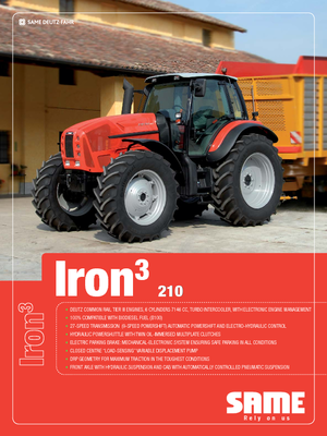 Trattrici agricole - trazione a 4 ruote SAME Iron³ 210 DCR