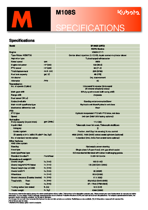 Trattrici agricole - trazione a 4 ruote Kubota M 108 S