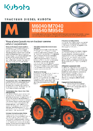 Trattrici agricole - trazione a 4 ruote Kubota M 9540