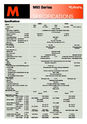 Trattrici agricole - trazione a 4 ruote Kubota M 7060