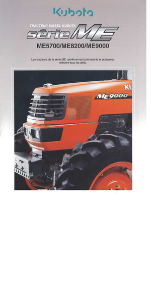 Trattrici agricole - trazione a 4 ruote Kubota ME 9000