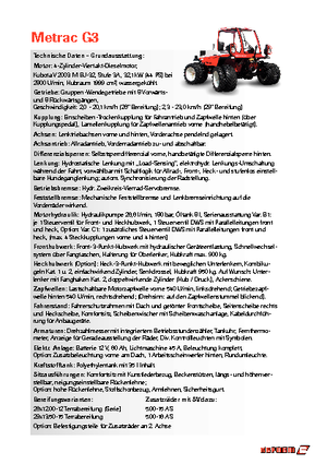 Trattrici agricole - trazione a 4 ruote Reform Werke Metrac G 3