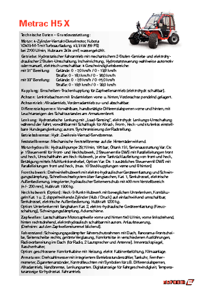 Trattrici agricole - trazione a 4 ruote Reform Werke Metrac H 5 X