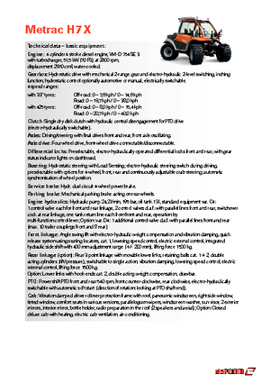 Trattrici agricole - trazione a 4 ruote Reform Werke Metrac H 7 X