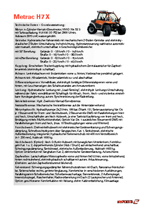 Trattrici agricole - trazione a 4 ruote Reform Werke Metrac H 7 X