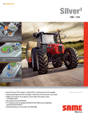 Trattrici agricole - trazione a 4 ruote SAME Silver³ 100 DT