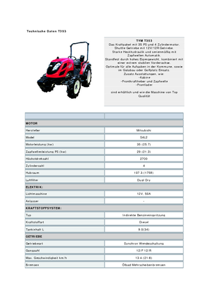 Trattrici agricole - trazione a 4 ruote TYM T353