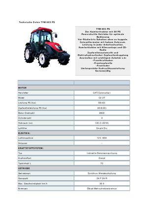 Trattrici agricole - trazione a 4 ruote TYM T603