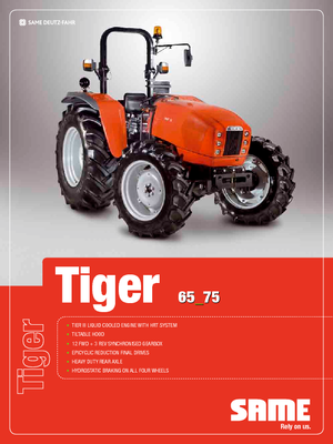 Trattrici agricole - trazione a 4 ruote SAME Tiger 65