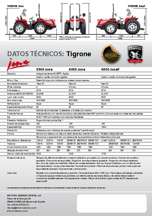 Trattrici agricole - trazione a 4 ruote Carraro Tigrone 5500 Jona