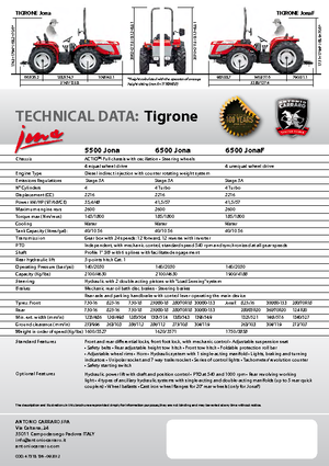 Trattrici agricole - trazione a 4 ruote Carraro Tigrone 5500 Jona
