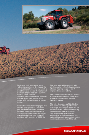 Trattrici agricole - trazione a 4 ruote McCormick XTX 145 E-Plus