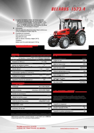 Trattrici agricole - trazione a 4 ruote Belarus 1523.4