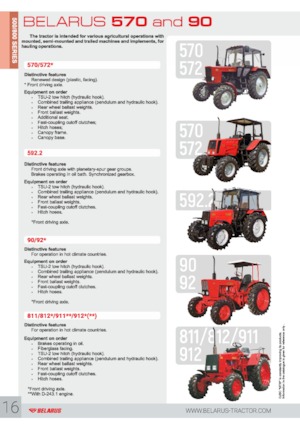 Trattrici agricole - trazione a 4 ruote Belarus 572
