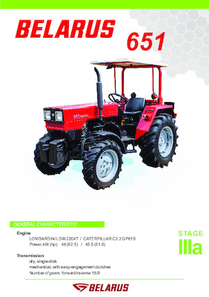 Trattrici agricole - trazione a 4 ruote Belarus 651
