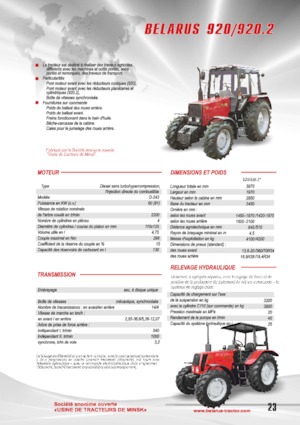 Trattrici agricole - trazione a 4 ruote Belarus 920.2 F
