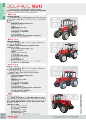 Trattrici agricole - trazione a 4 ruote Belarus 920.4