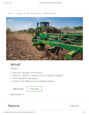 Trattrici agricole - trazione a 4 ruote John Deere 9R 440