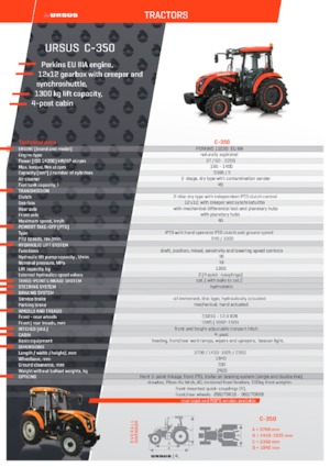 Trattrici agricole - trazione a 4 ruote Ursus C-380