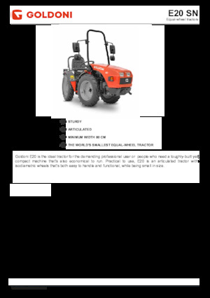 Trattrici agricole - trazione a 4 ruote Goldoni E 20 SN 