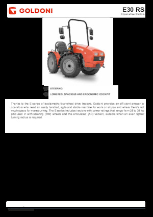 Trattrici agricole - trazione a 4 ruote Goldoni E 30 RS 