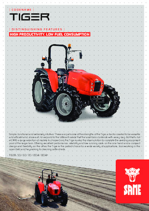 Trattrici agricole - trazione a 4 ruote SAME Tiger 80.4+