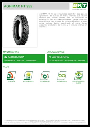 Pneumatici agricoli BKT AGRIMAX RT 955 270/95 R 36