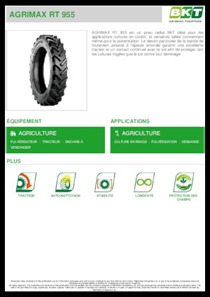 Pneumatici agricoli BKT AGRIMAX RT 955 270/95 R 36