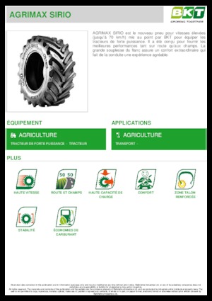 Pneumatici agricoli BKT AGRIMAX SIRIO 540/65 R 38