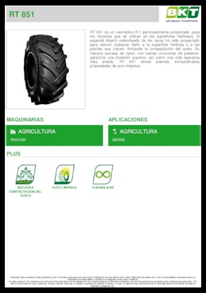 Pneumatici agricoli BKT RT 851 14.9L R 20