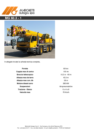 Gru fuoristrada Marchetti MG 60.3 (6x4x6)