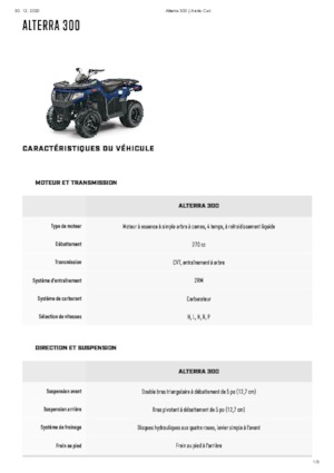 Veicoli fuoristrada & Quad Artic Cat ALTERRA 300