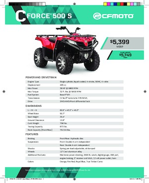 Veicoli fuoristrada & Quad CFMOTO CFORCE 500