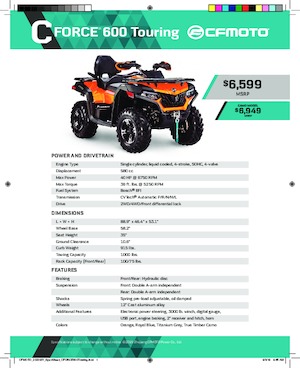 Veicoli fuoristrada & Quad CFMOTO CFORCE 600