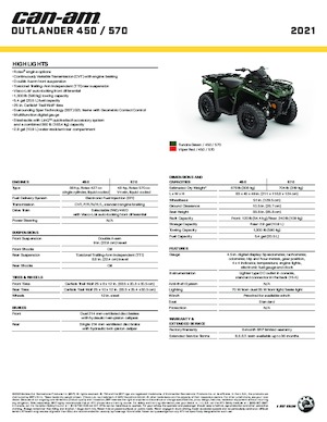 Veicoli fuoristrada & Quad can-am OUTLANDER 450 