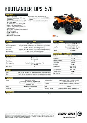 Veicoli fuoristrada & Quad can-am OUTLANDER 570 DPS 