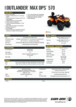 Veicoli fuoristrada & Quad can-am OUTLANDER 450 DPS MAX 