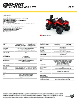 Veicoli fuoristrada & Quad can-am OUTLANDER 570 MAX 