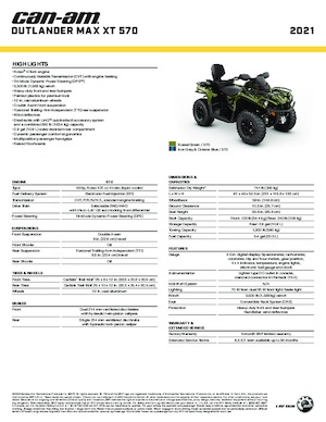 Veicoli fuoristrada & Quad can-am OUTLANDER 570 MAX XT 