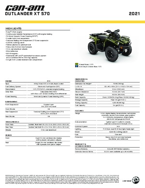 Veicoli fuoristrada & Quad can-am OUTLANDER 570 XT 
