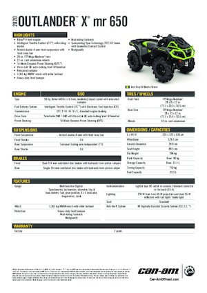 Veicoli fuoristrada & Quad can-am OUTLANDER 650 XMR 