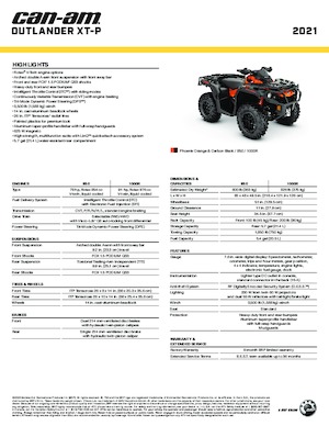 Veicoli fuoristrada & Quad can-am OUTLANDER 1000R XT-P 