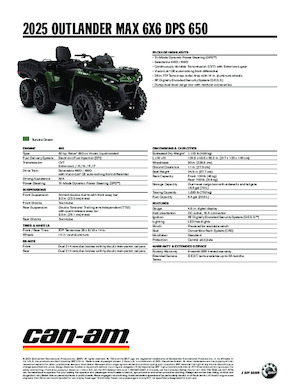 Veicoli fuoristrada & Quad can-am OUTLANDER MAX 6X6 DPS 650
