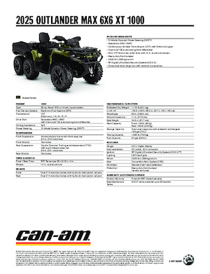 Veicoli fuoristrada & Quad can-am OUTLANDER MAX 6x6 XT 1000